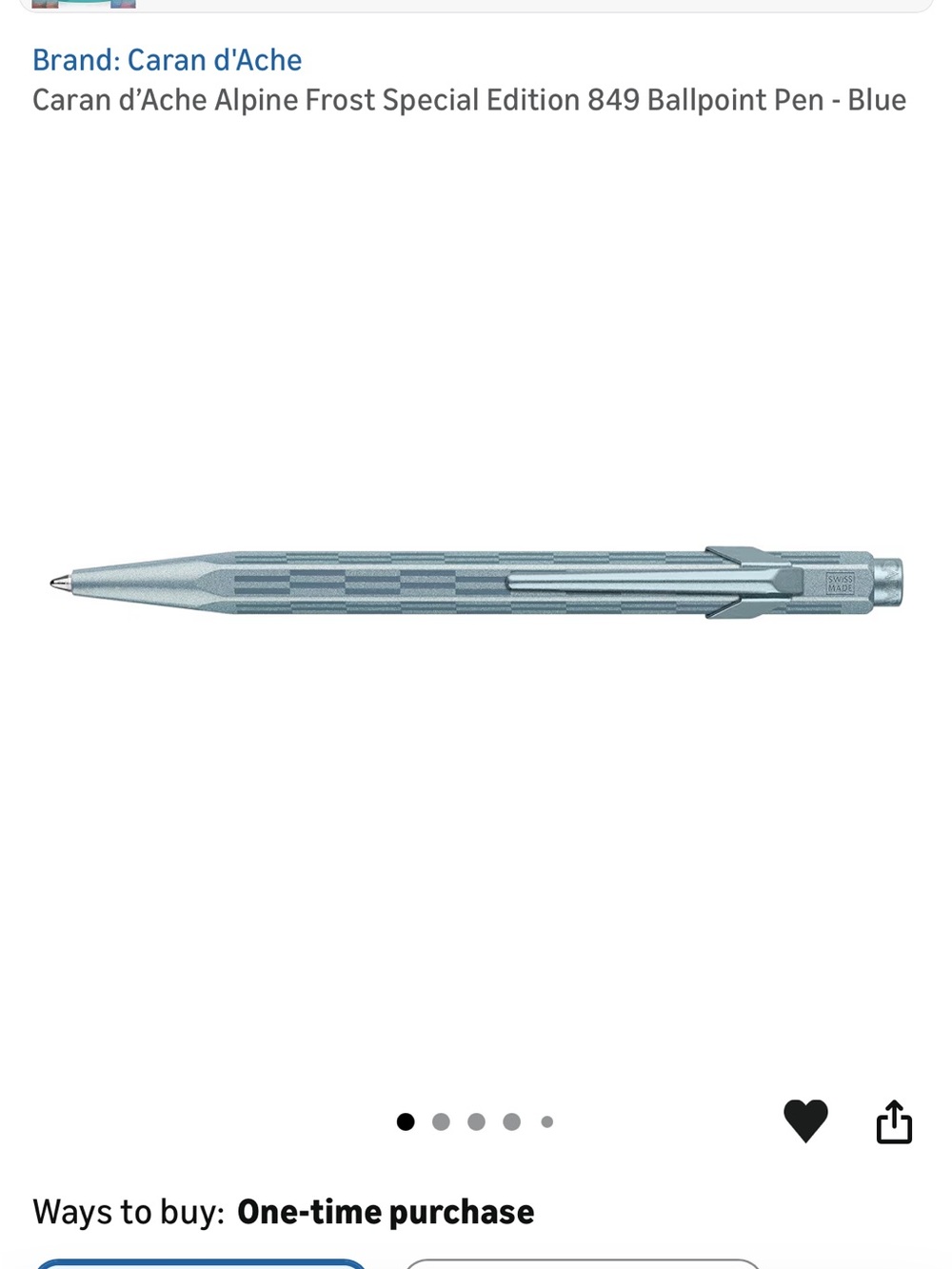 Caran d'Ache 849 Alpine Frost Special Edition Ballpoint Pen - Light Blue